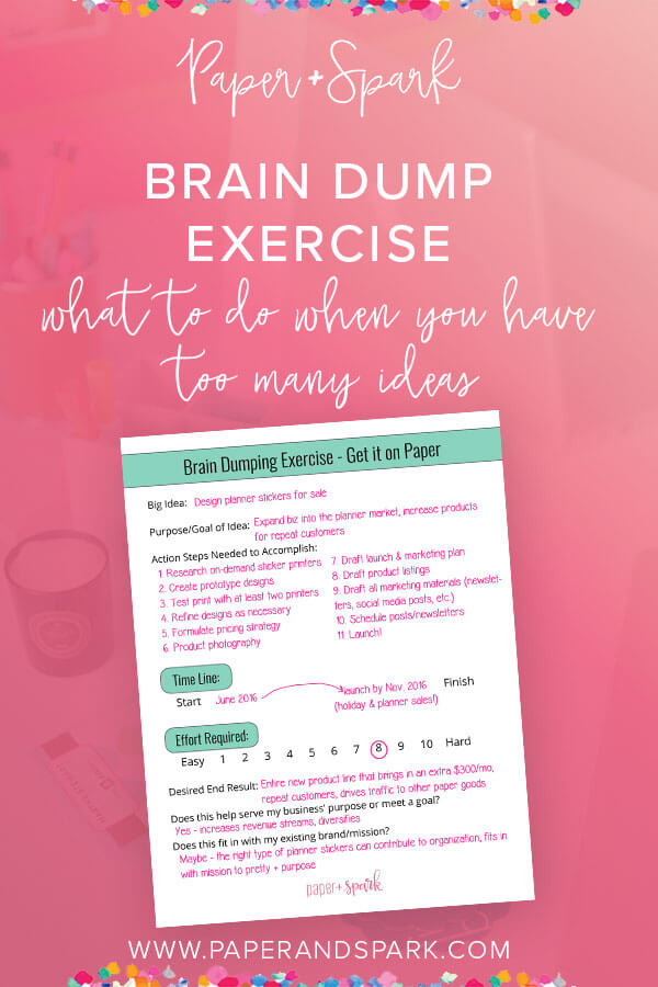 brain dump exercise