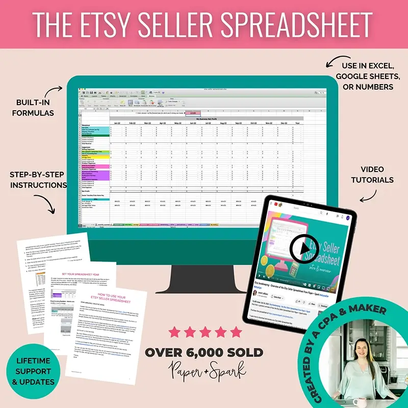 The Etsy Seller Spreadsheet from Paper + Spark