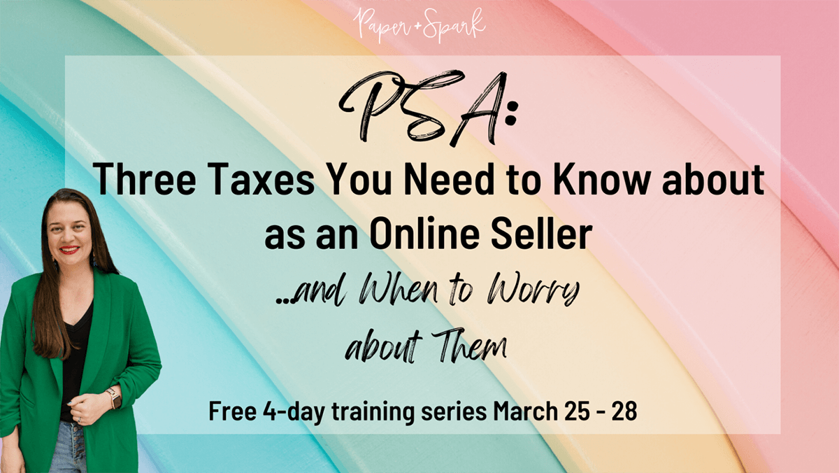 PSA Tax Series from Janet LeBlanc of Paper + Spark