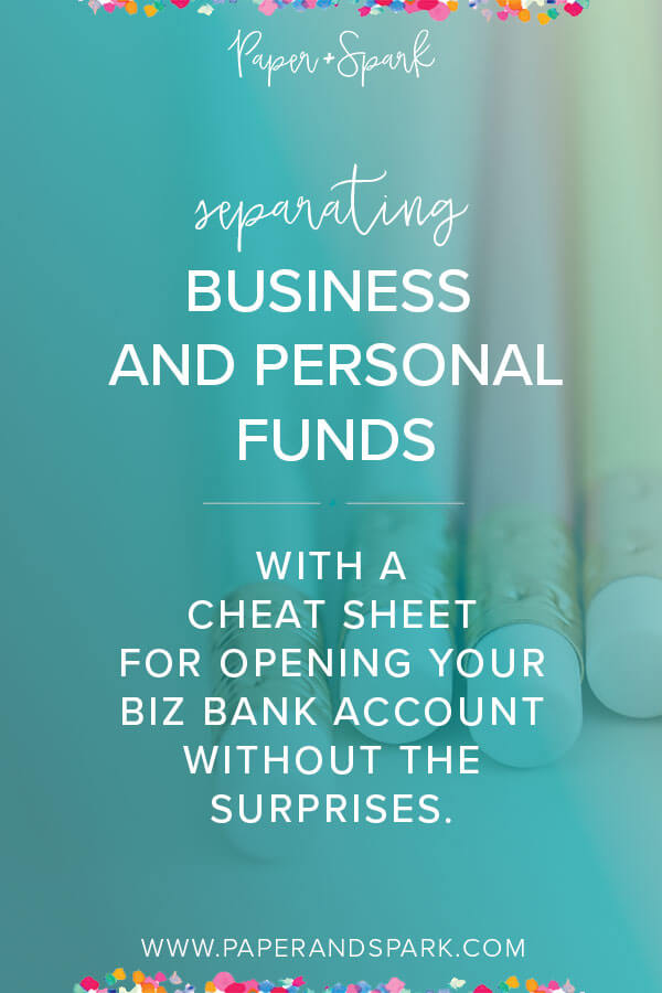 separating business and personal funds