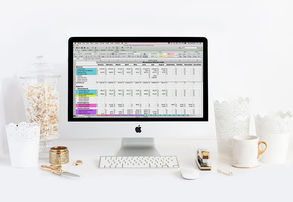 bookkeeping spreadsheets for online sellers