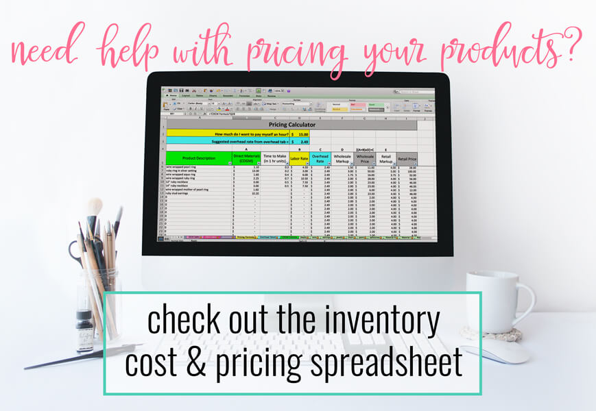 pricing spreadsheet by paper + spark