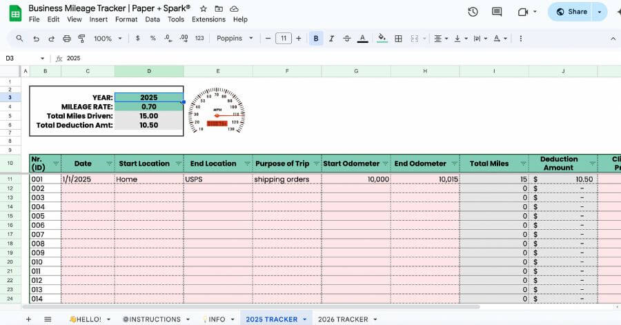 business mileage tracker