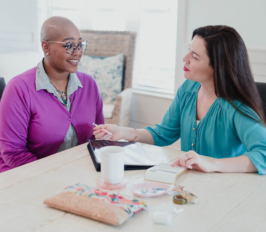 Janet training a small business owner